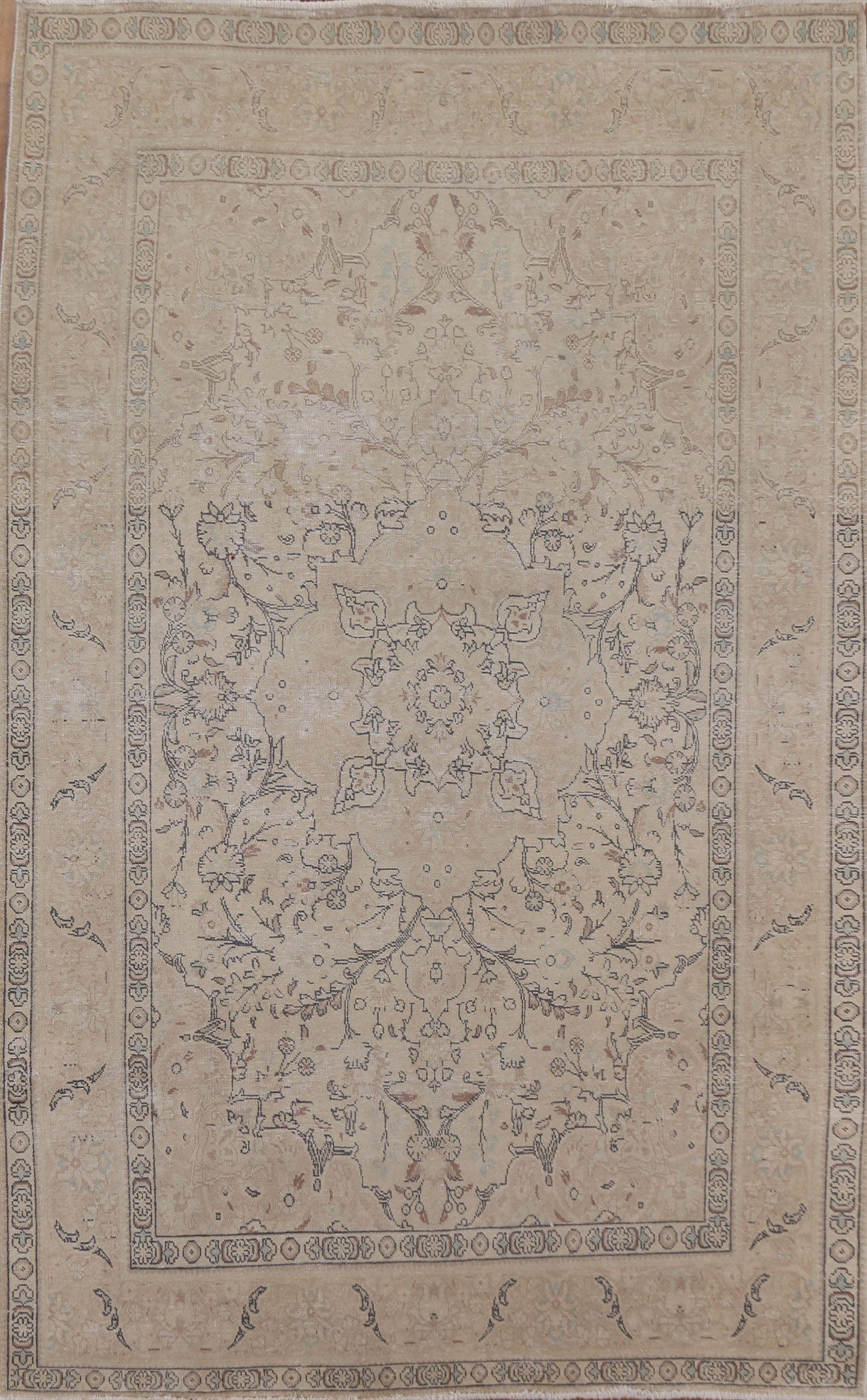 Distressed Tabriz Persian Area Rug 6x10