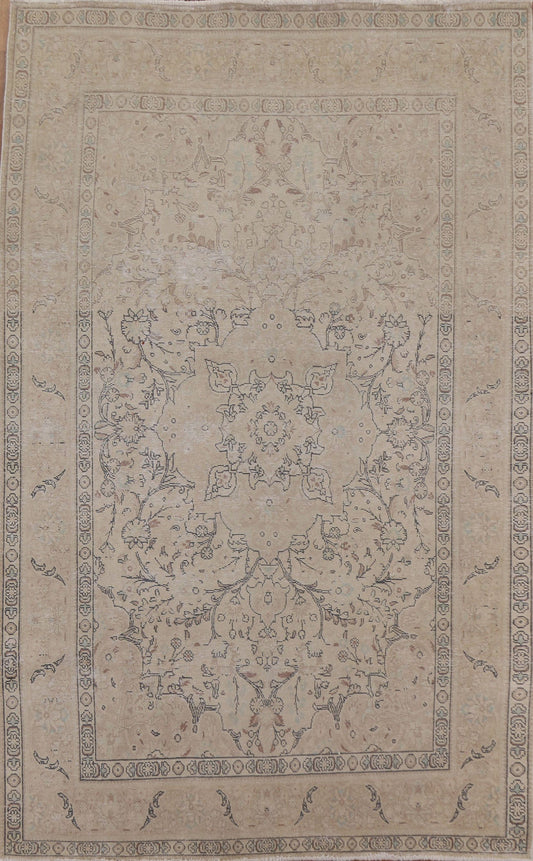 Distressed Tabriz Persian Area Rug 6x10