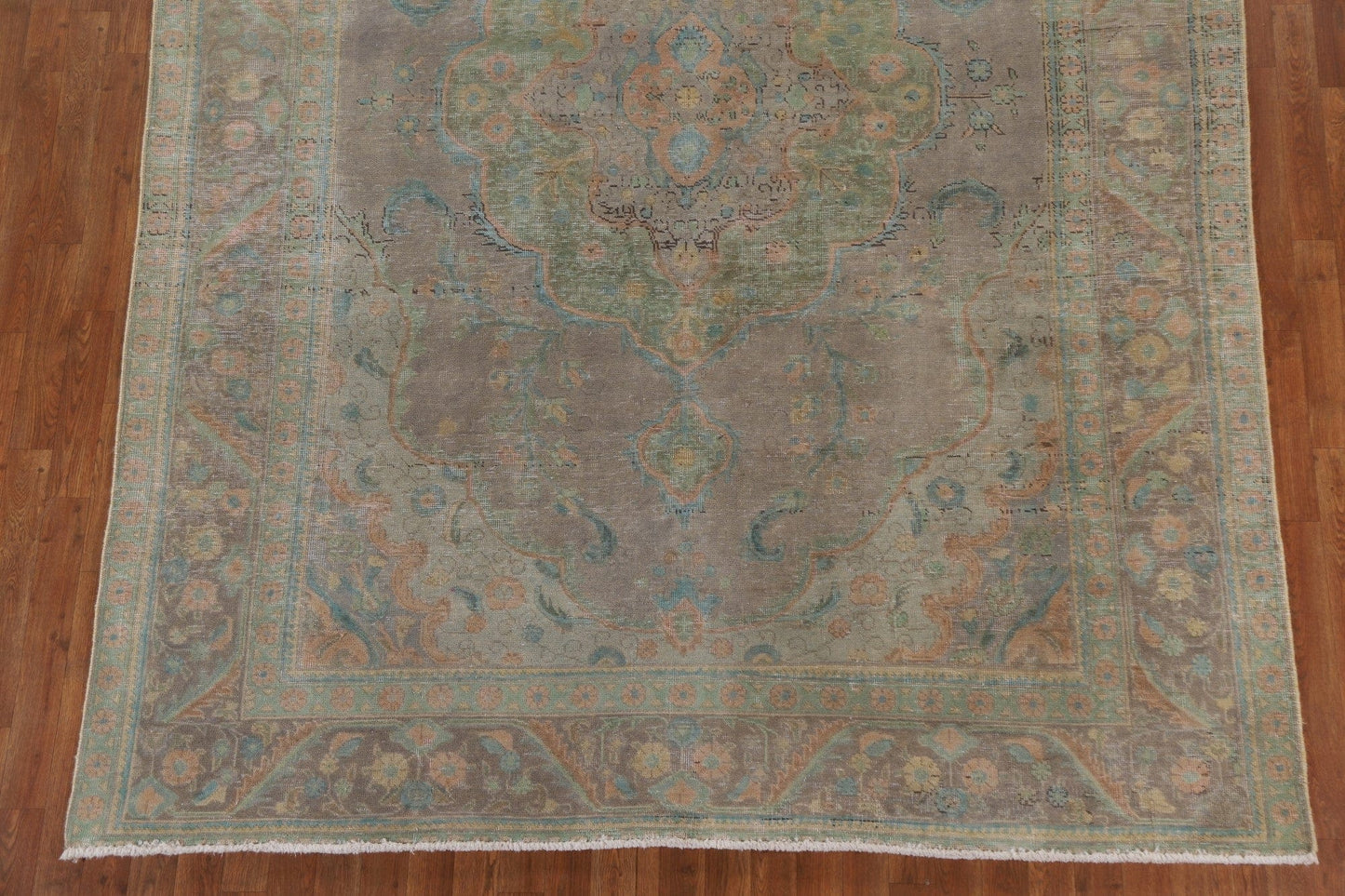 Distressed Over-Dyed Tabriz Persian Area Rug 8x11