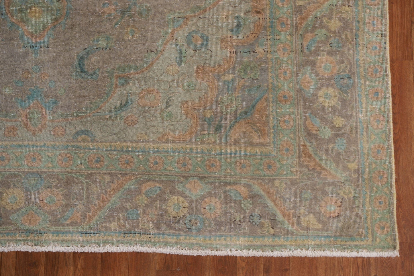 Distressed Over-Dyed Tabriz Persian Area Rug 8x11