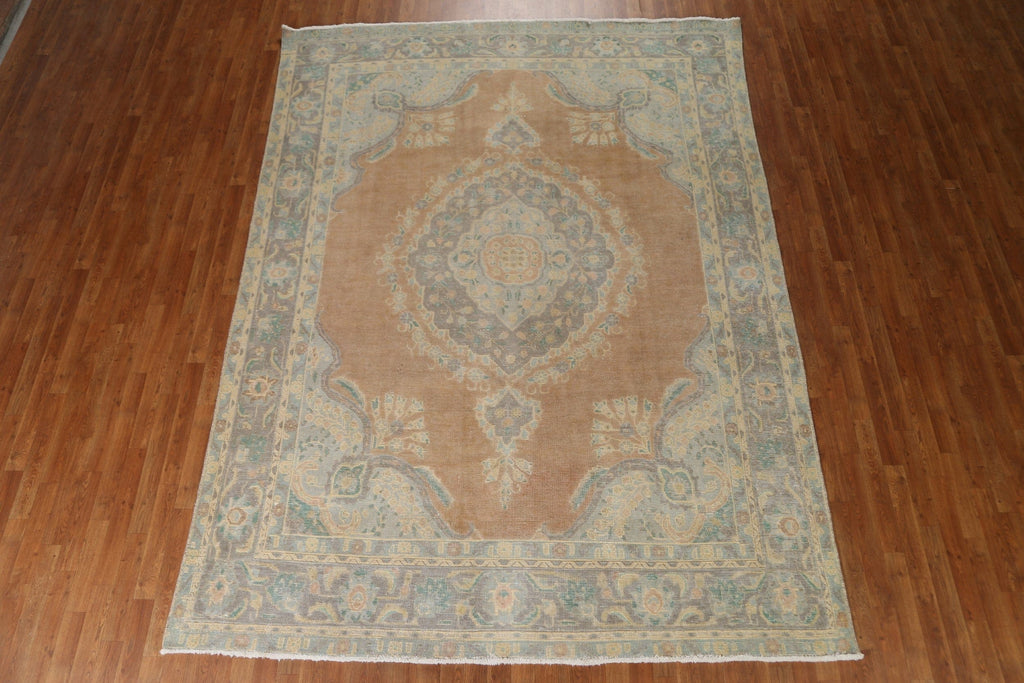 Vintage Wool Tabriz Persian Area Rug 8x11