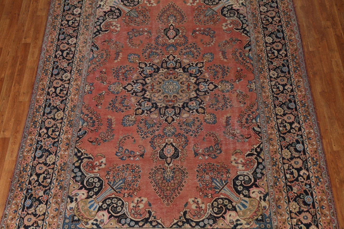 Vintage Wool Mashad Persian Area Rug 8x11