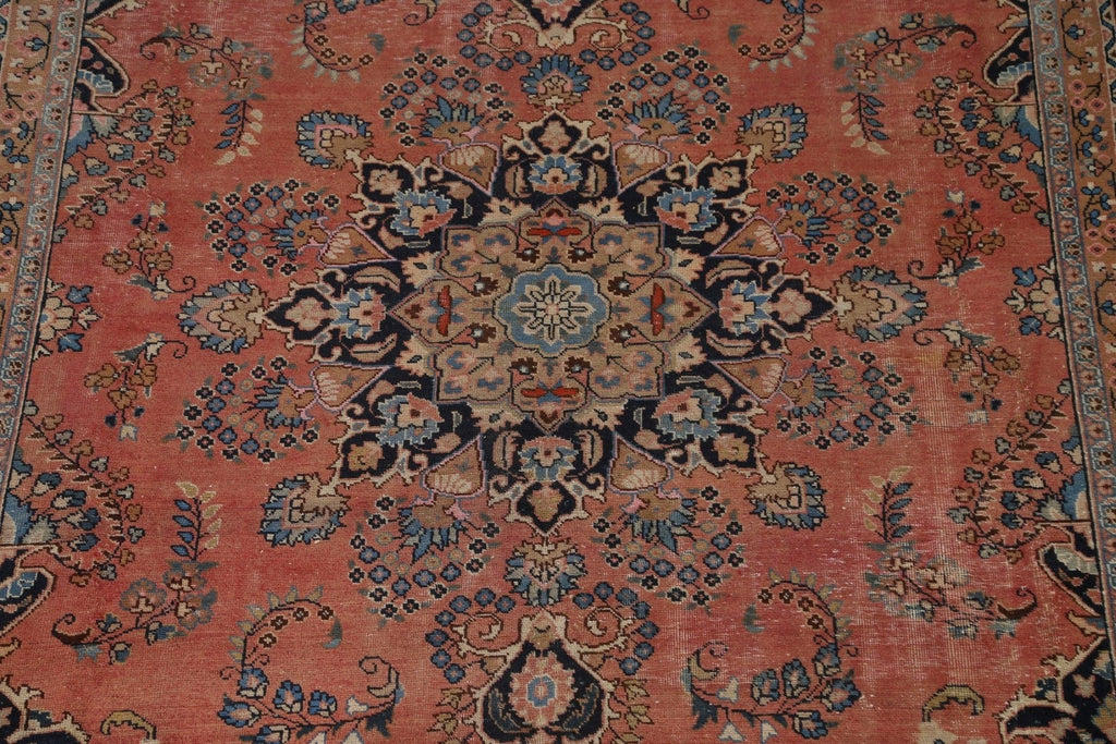 Vintage Wool Mashad Persian Area Rug 8x11