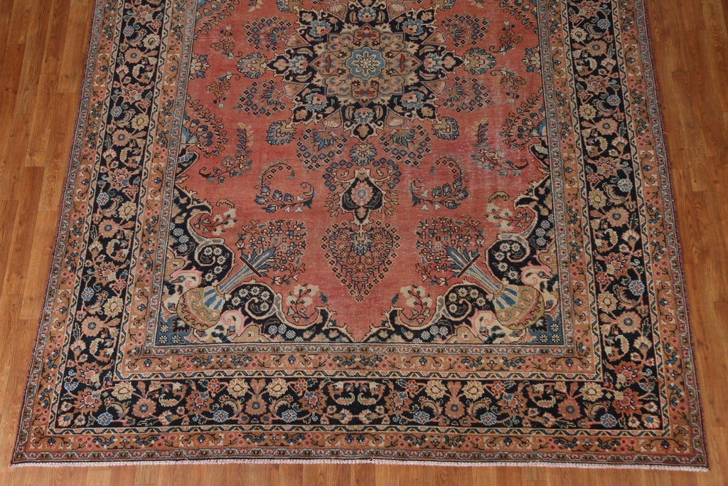 Vintage Wool Mashad Persian Area Rug 8x11