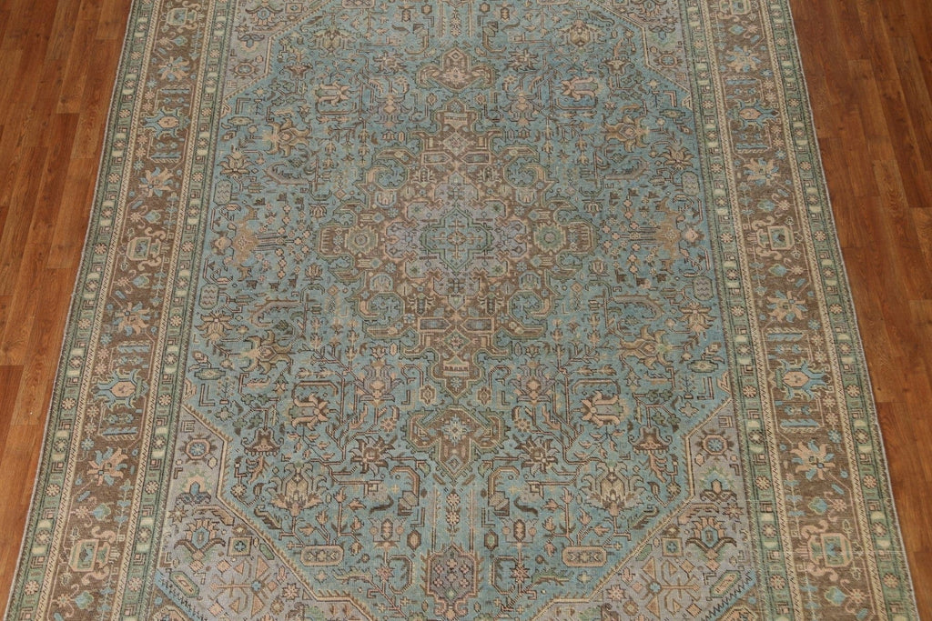 Distressed Over-Dyed Tabriz Persian Area Rug 8x11