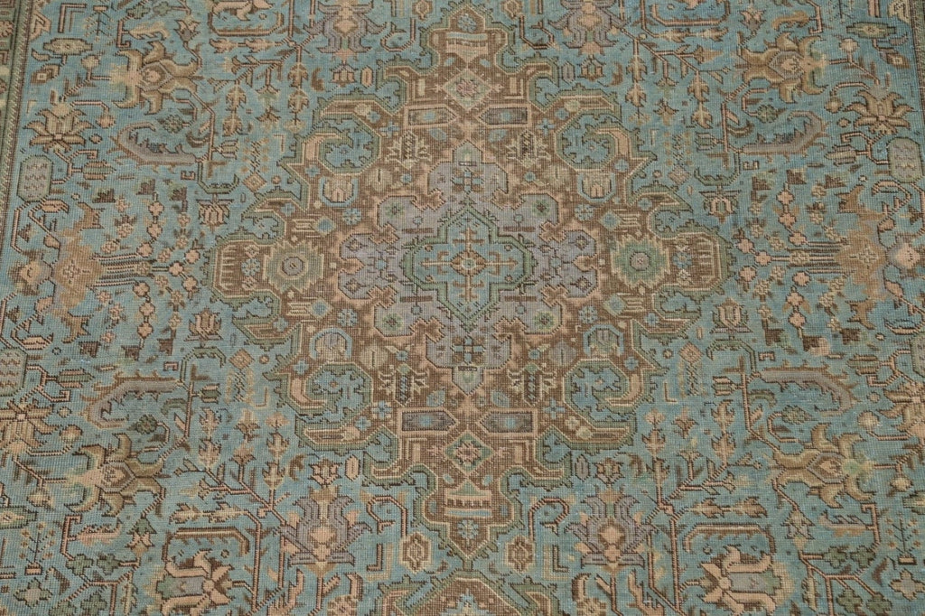 Distressed Over-Dyed Tabriz Persian Area Rug 8x11