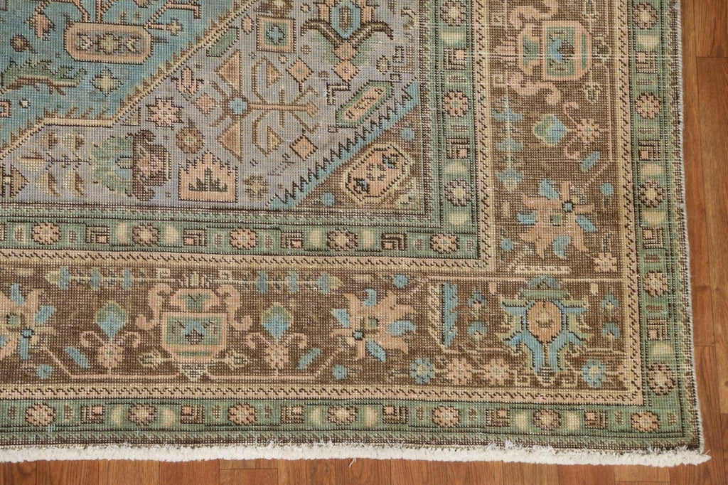 Distressed Over-Dyed Tabriz Persian Area Rug 8x11