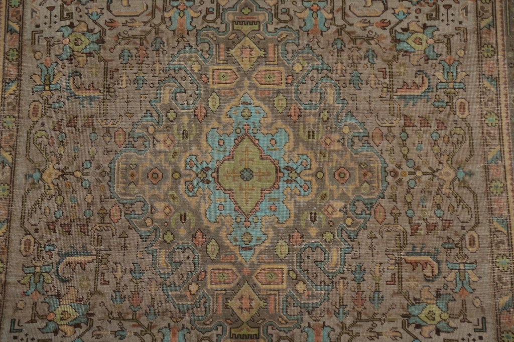 Distressed Over-Dyed Tabriz Persian Area Rug 7x10