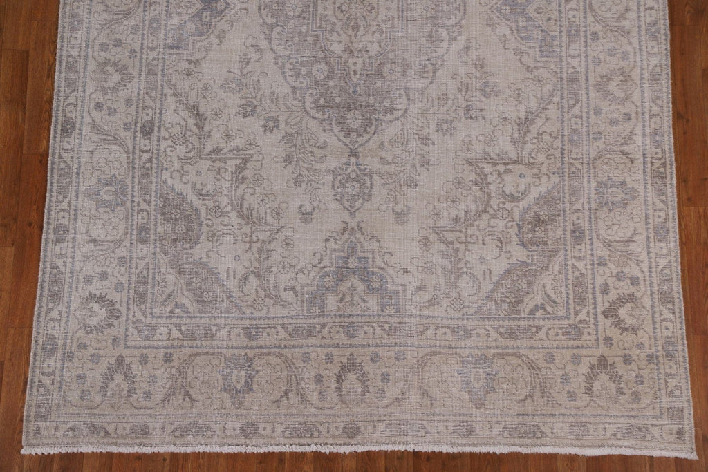 Distressed Tabriz Persian Area Rug 7x10