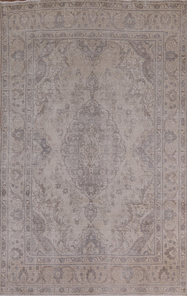 Distressed Tabriz Persian Area Rug 7x10