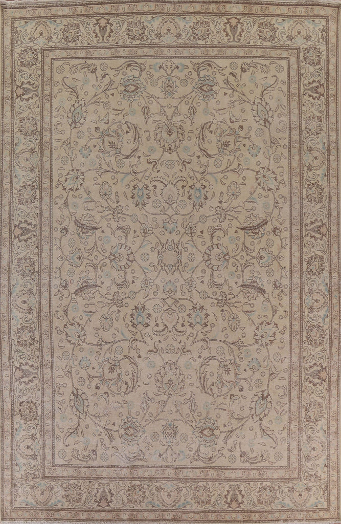 Distressed Tabriz Persian Area Rug 10x13