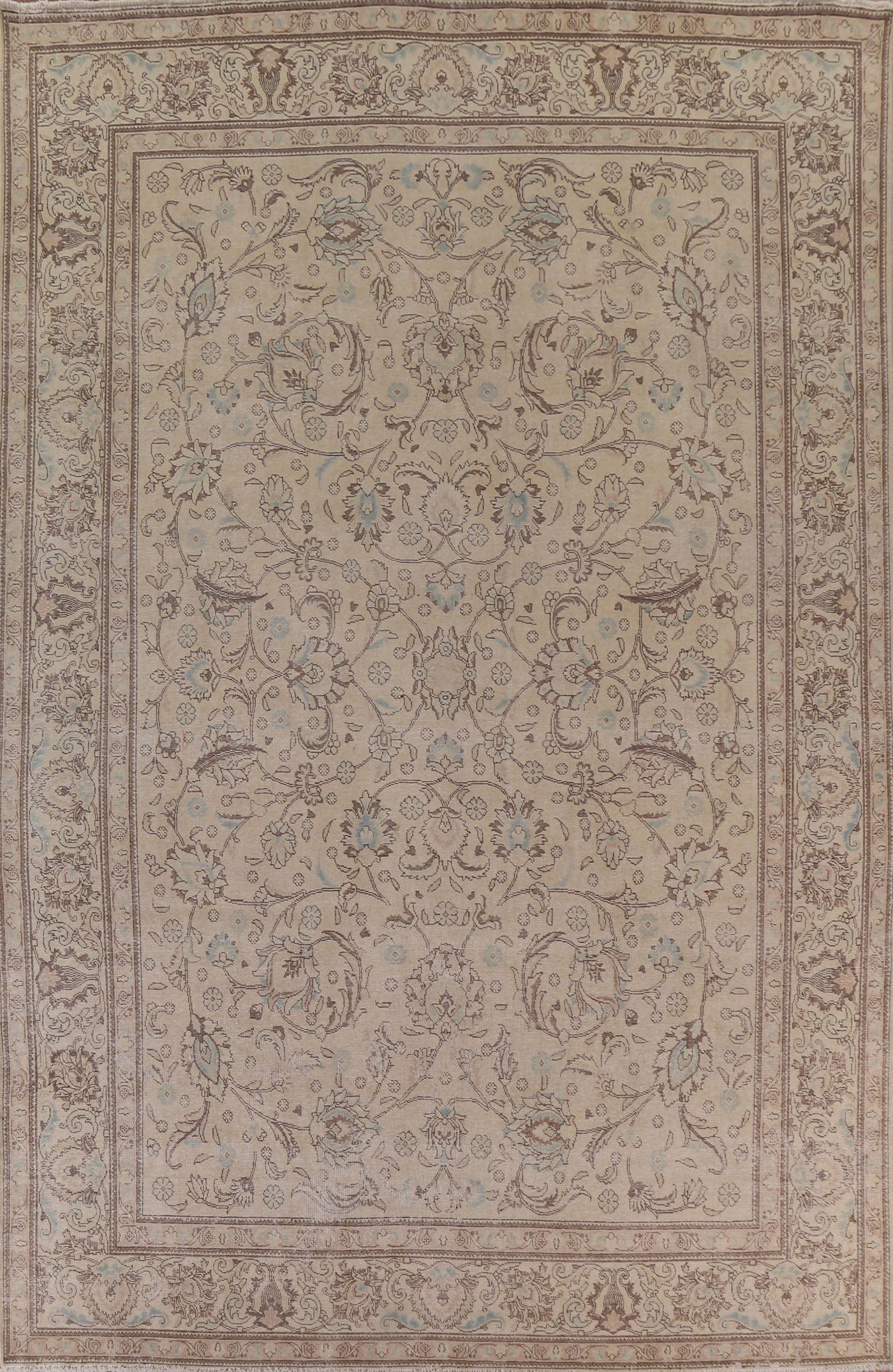 Distressed Tabriz Persian Area Rug 10x13