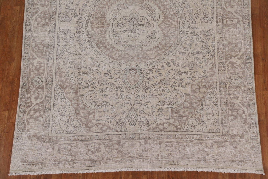 Distressed Tabriz Persian Area Rug 7x9