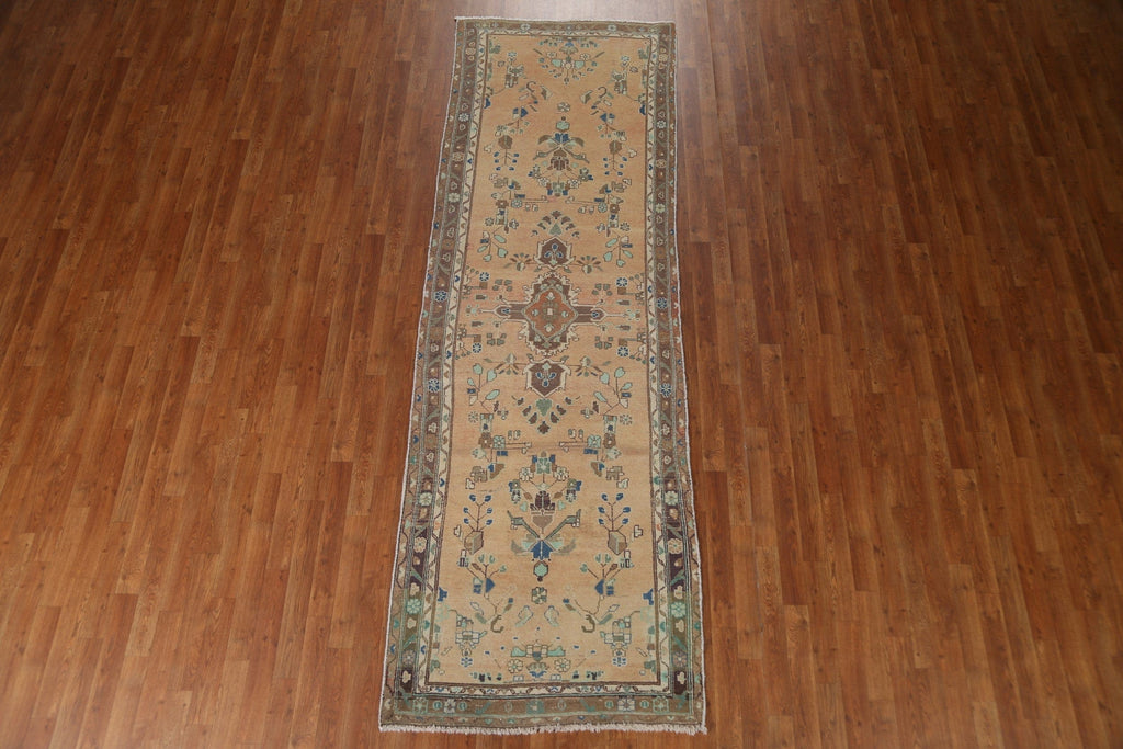 Vintage Hamedan Persian Runner Rug 3x10