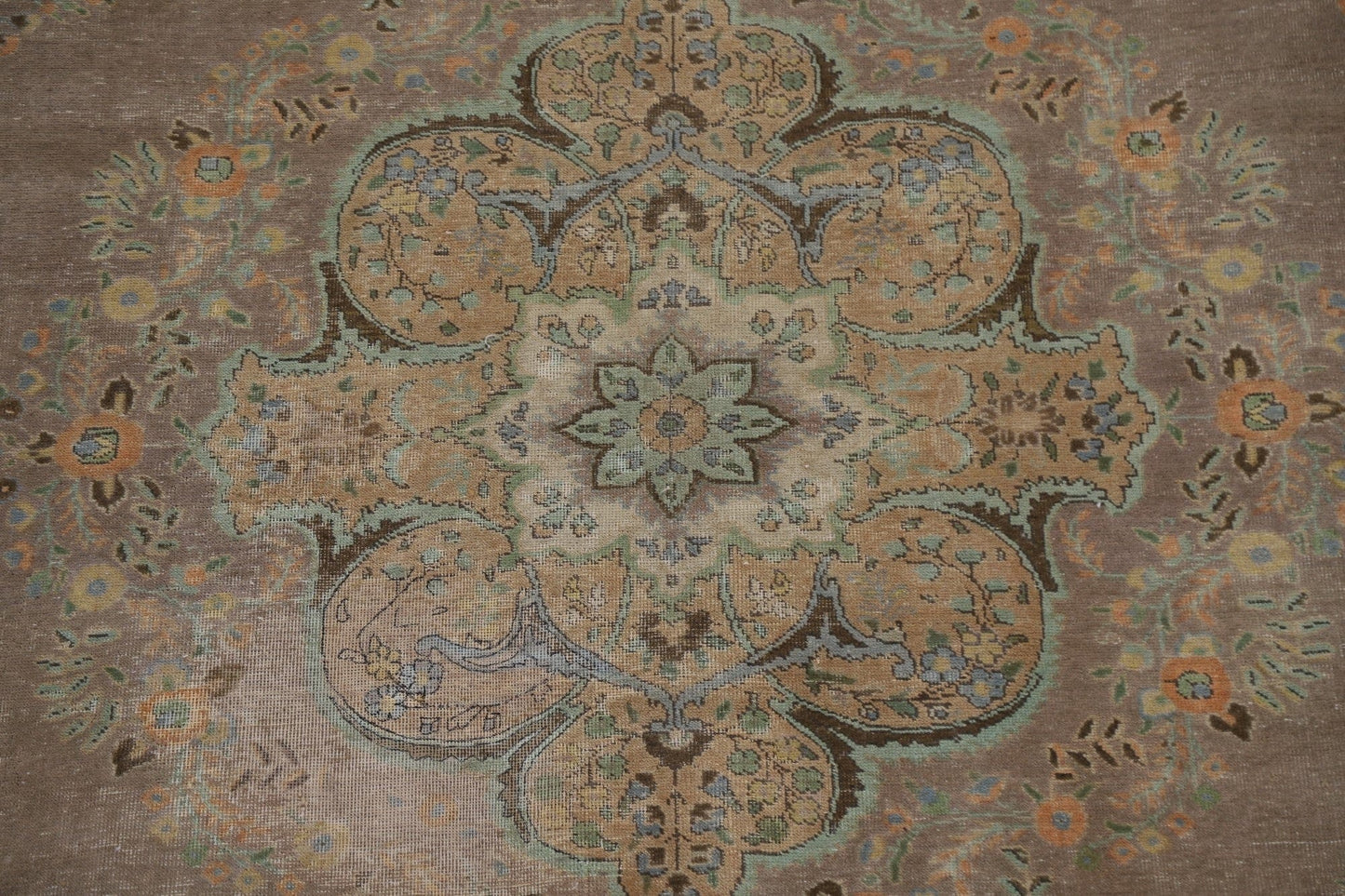 Distressed Over-Dyed Tabriz Persian Area Rug 8x11