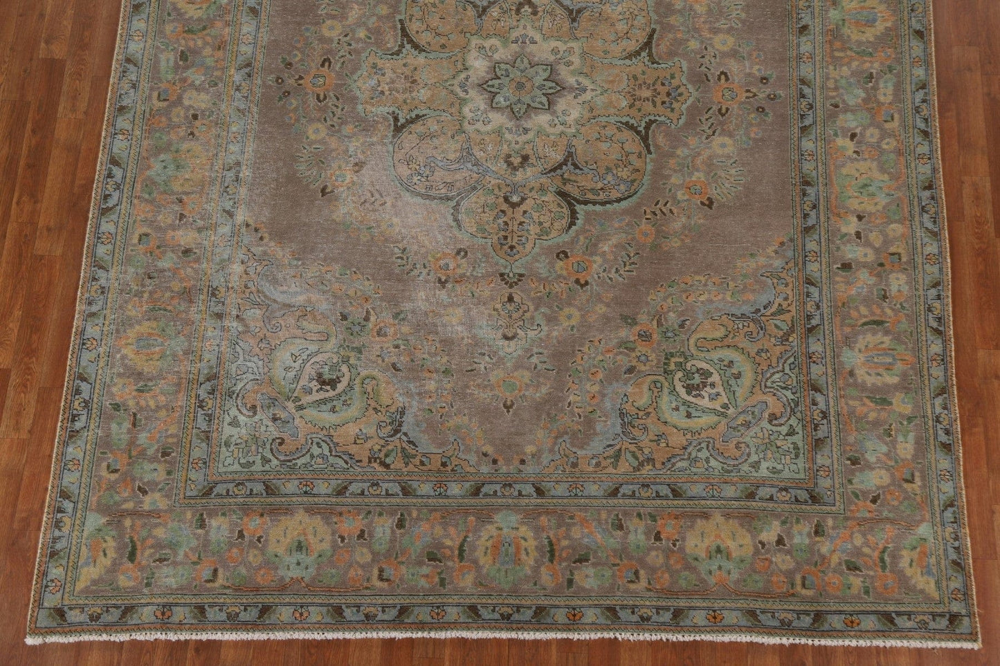 Distressed Over-Dyed Tabriz Persian Area Rug 8x11