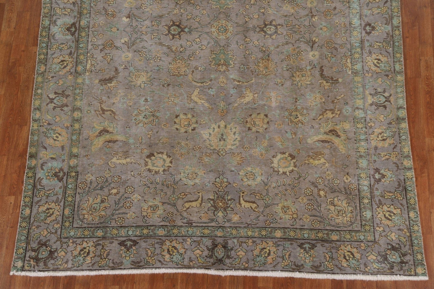 Distressed Over-Dyed Tabriz Persian Area Rug 8x11