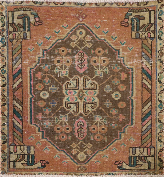 Square Geometric Abadeh Persian Rug 2x2