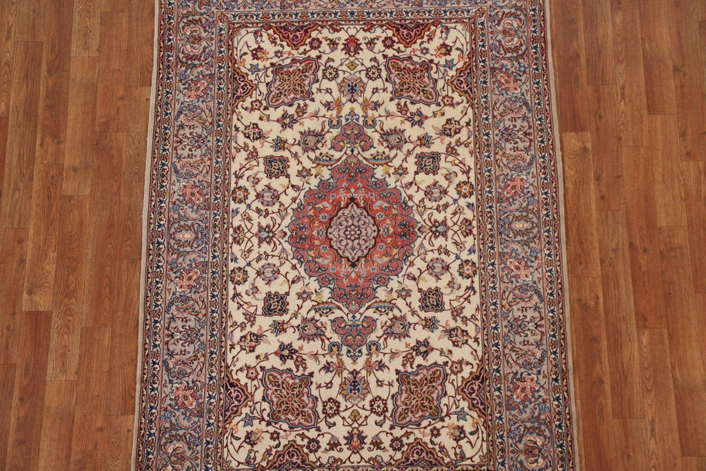 Wool/Silk Isfahan Persian Area Rug 4x6