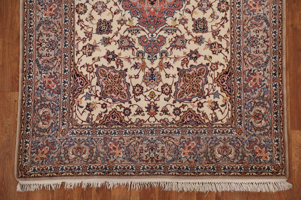 Wool/Silk Isfahan Persian Area Rug 4x6