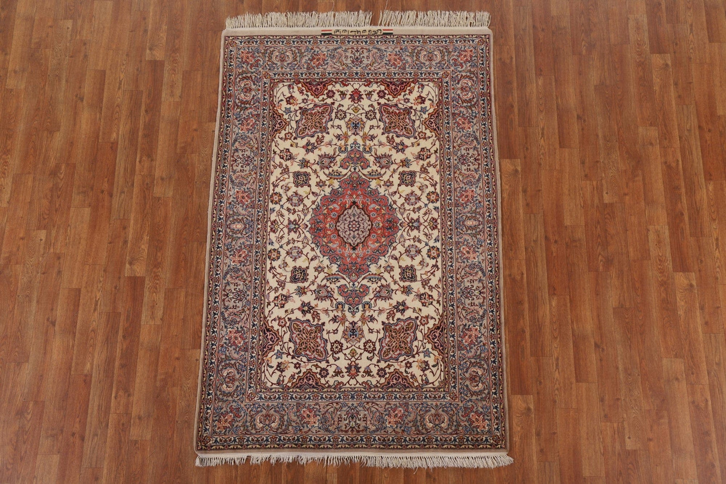 Wool/Silk Isfahan Persian Area Rug 4x6