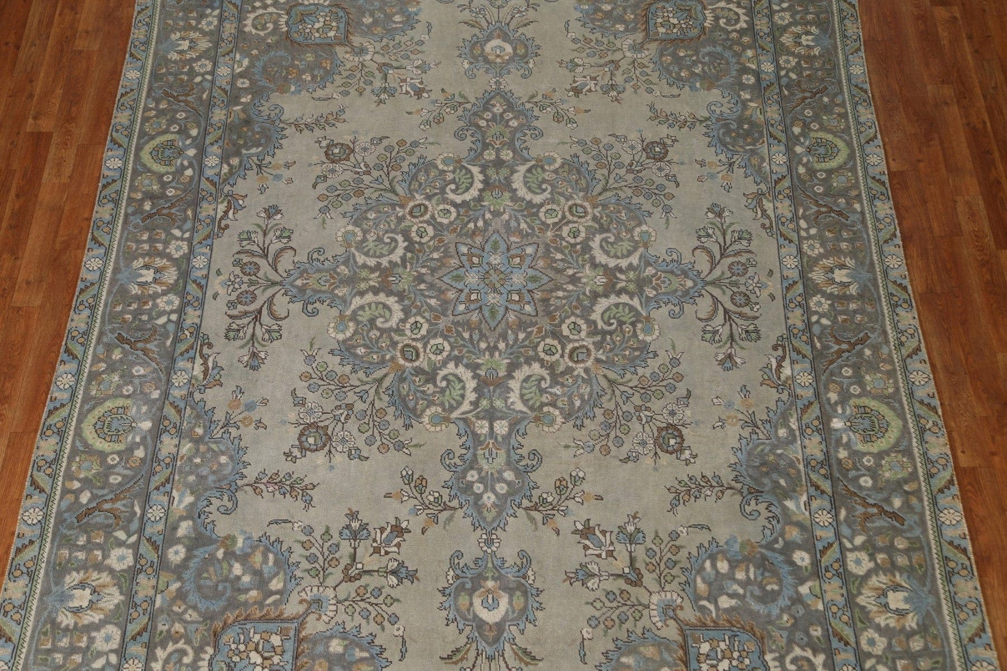 Distressed Over-Dyed Tabriz Persian Area Rug 8x11