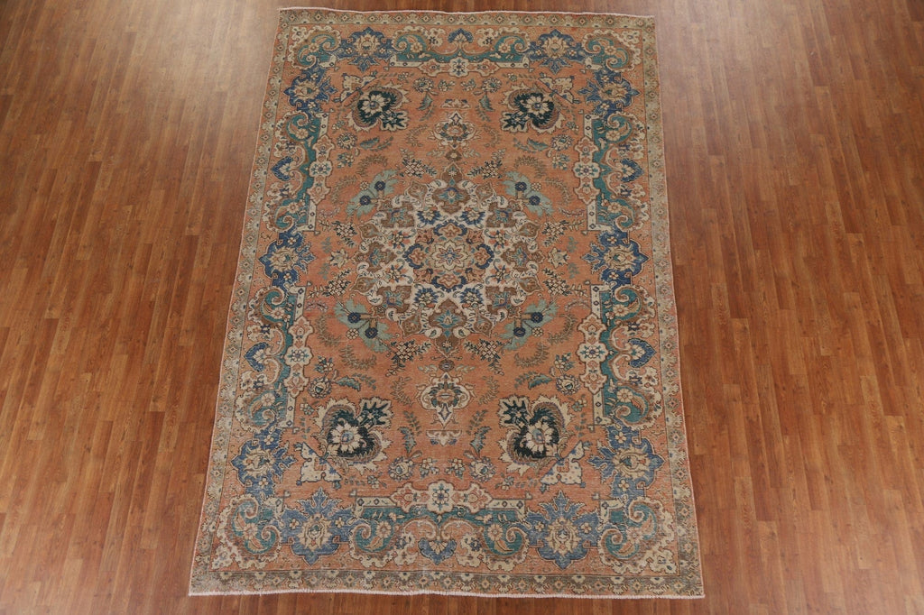 Vintage Tabriz Persian Area Rug 8x11