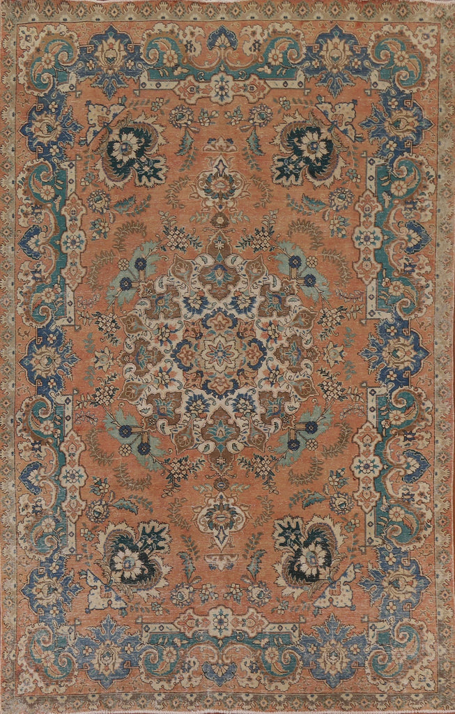 Vintage Tabriz Persian Area Rug 8x11