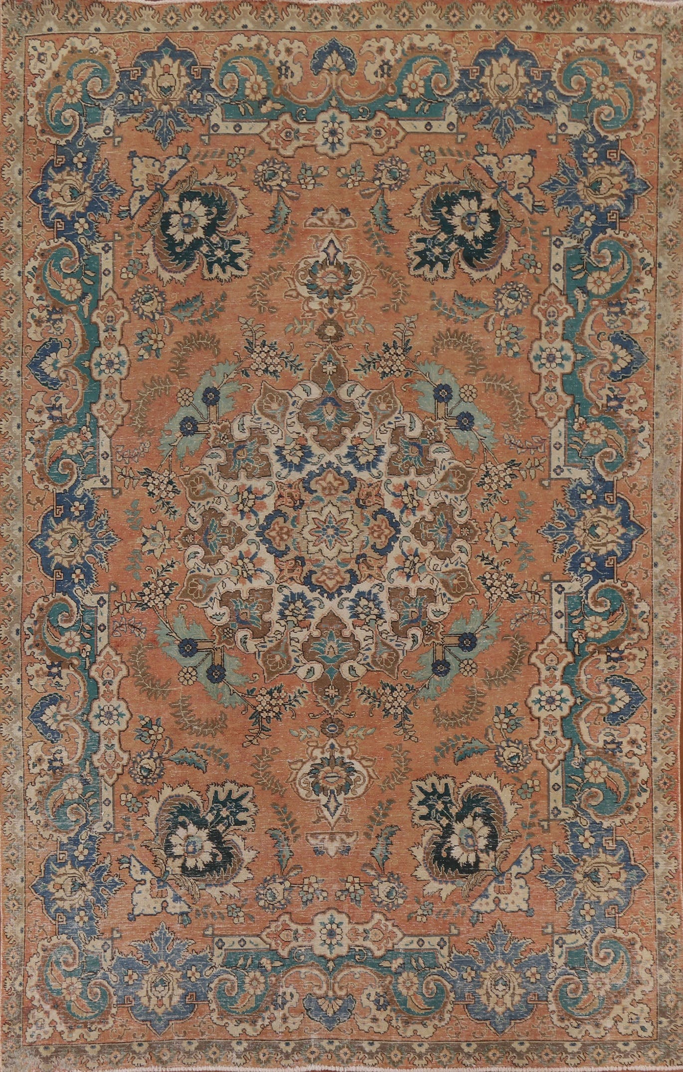 Vintage Tabriz Persian Area Rug 8x11