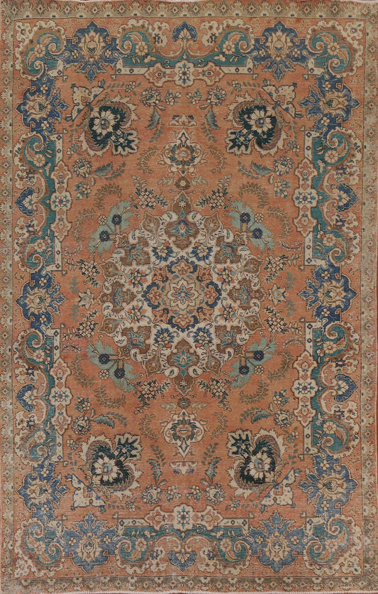 Vintage Tabriz Persian Area Rug 8x11