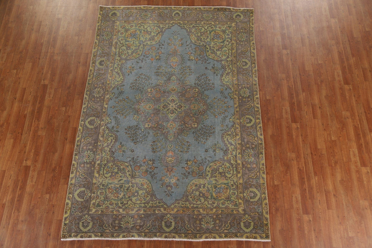 Distressed Tabriz Persian Area Rug 7x10