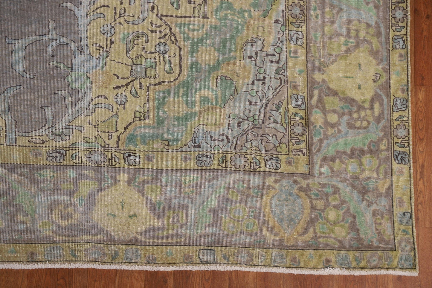 Distressed Over-Dyed Tabriz Persian Area Rug 10x13