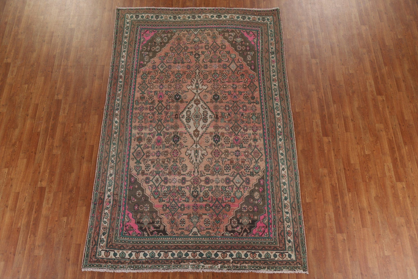 Geometric Hamedan Persian Area Rug 7x10