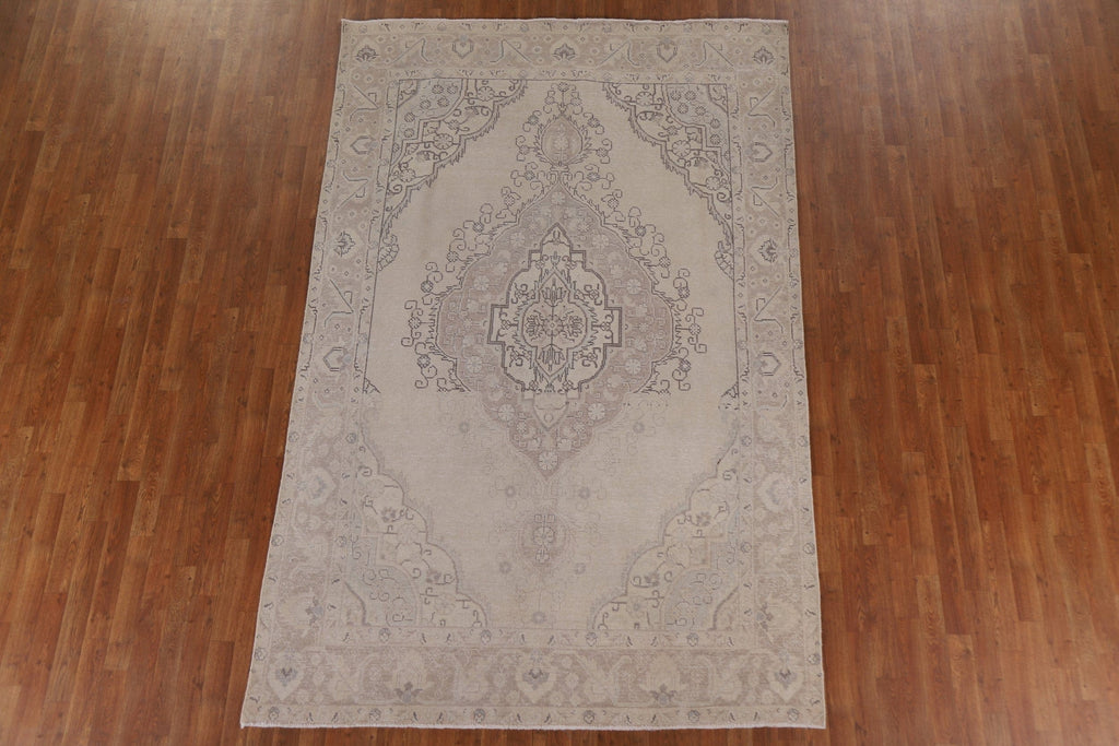 Distressed Tabriz Persian Area Rug 6x10