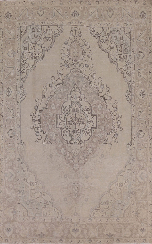 Distressed Tabriz Persian Area Rug 6x10