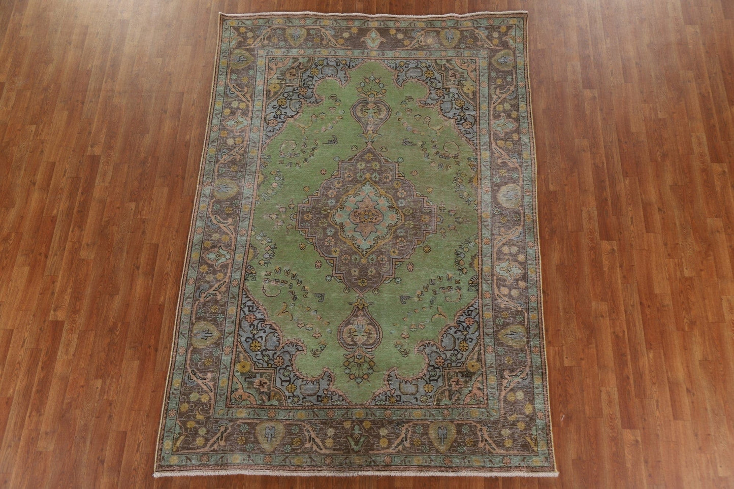 Distressed Tabriz Persian Area Rug 6x9