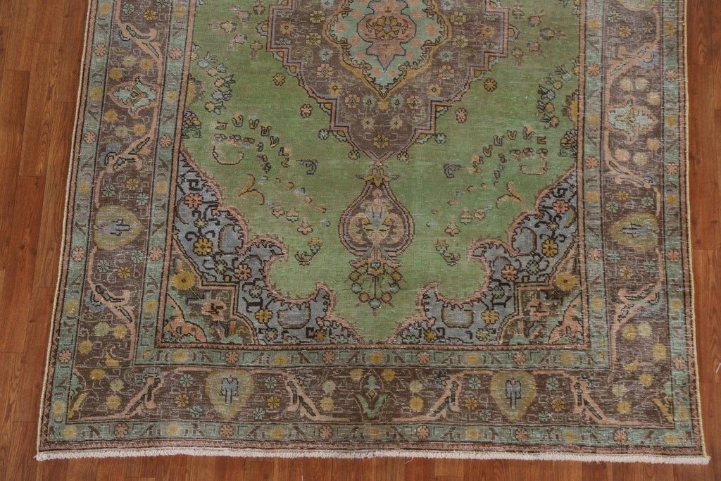 Distressed Tabriz Persian Area Rug 6x9