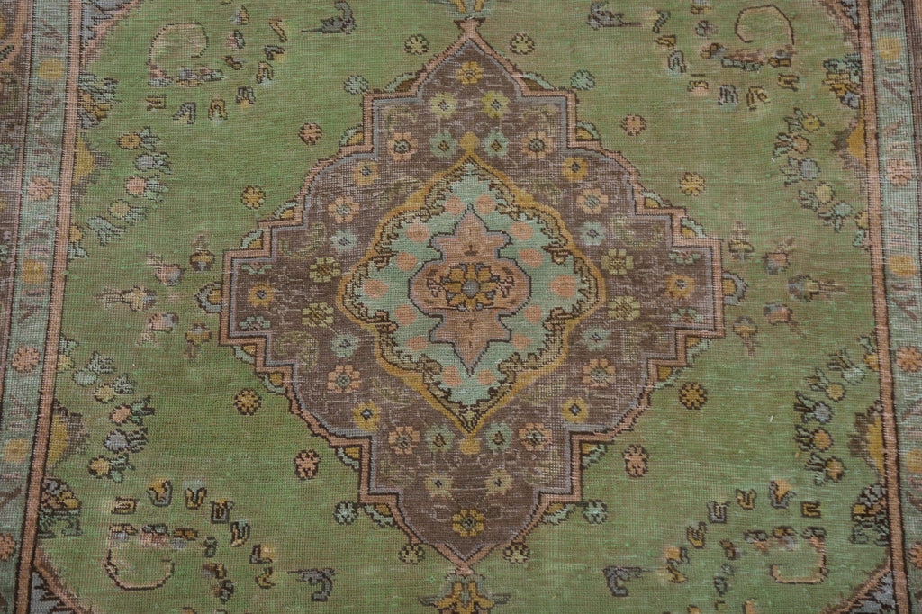 Distressed Tabriz Persian Area Rug 6x9