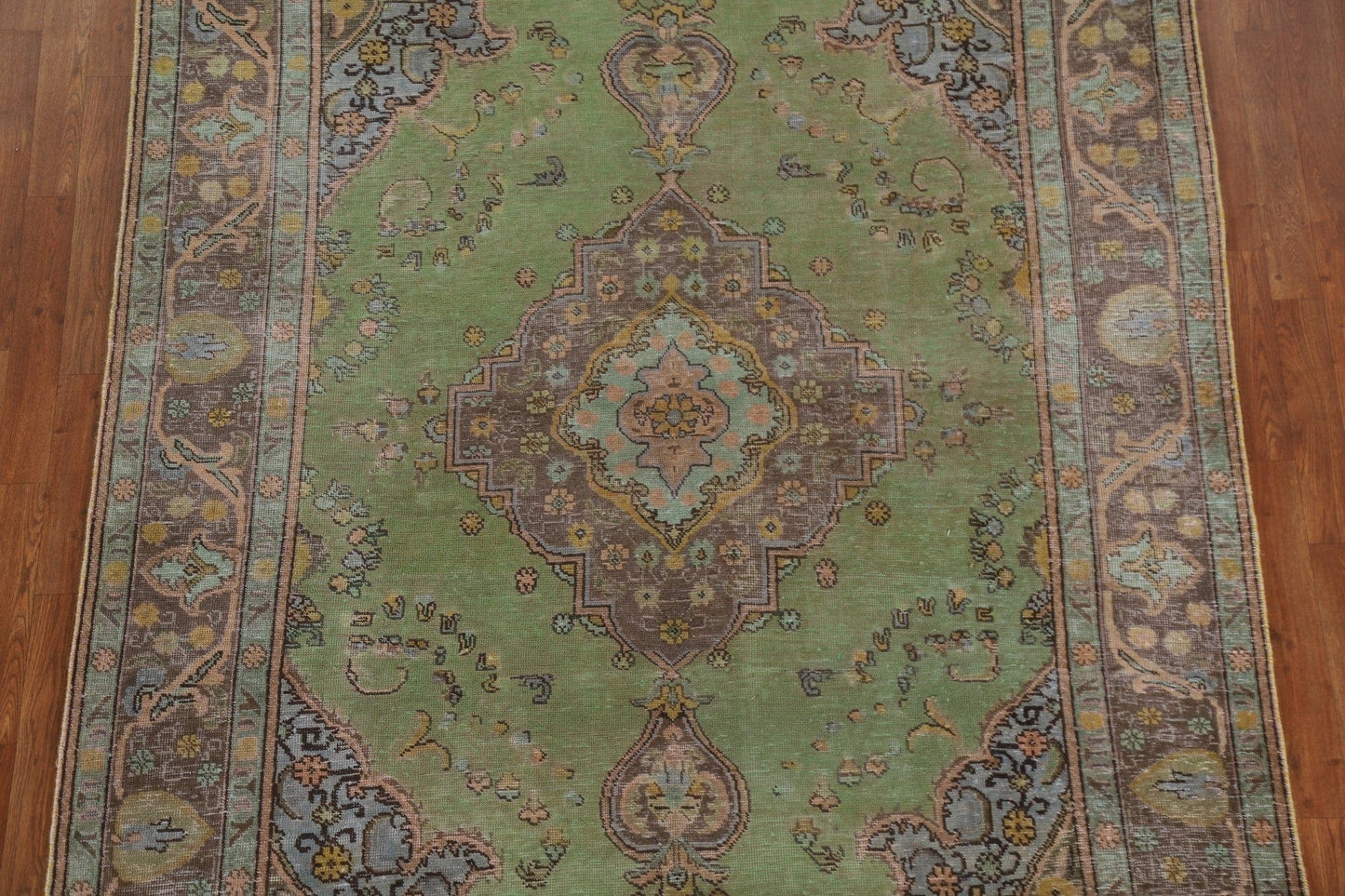 Distressed Tabriz Persian Area Rug 6x9