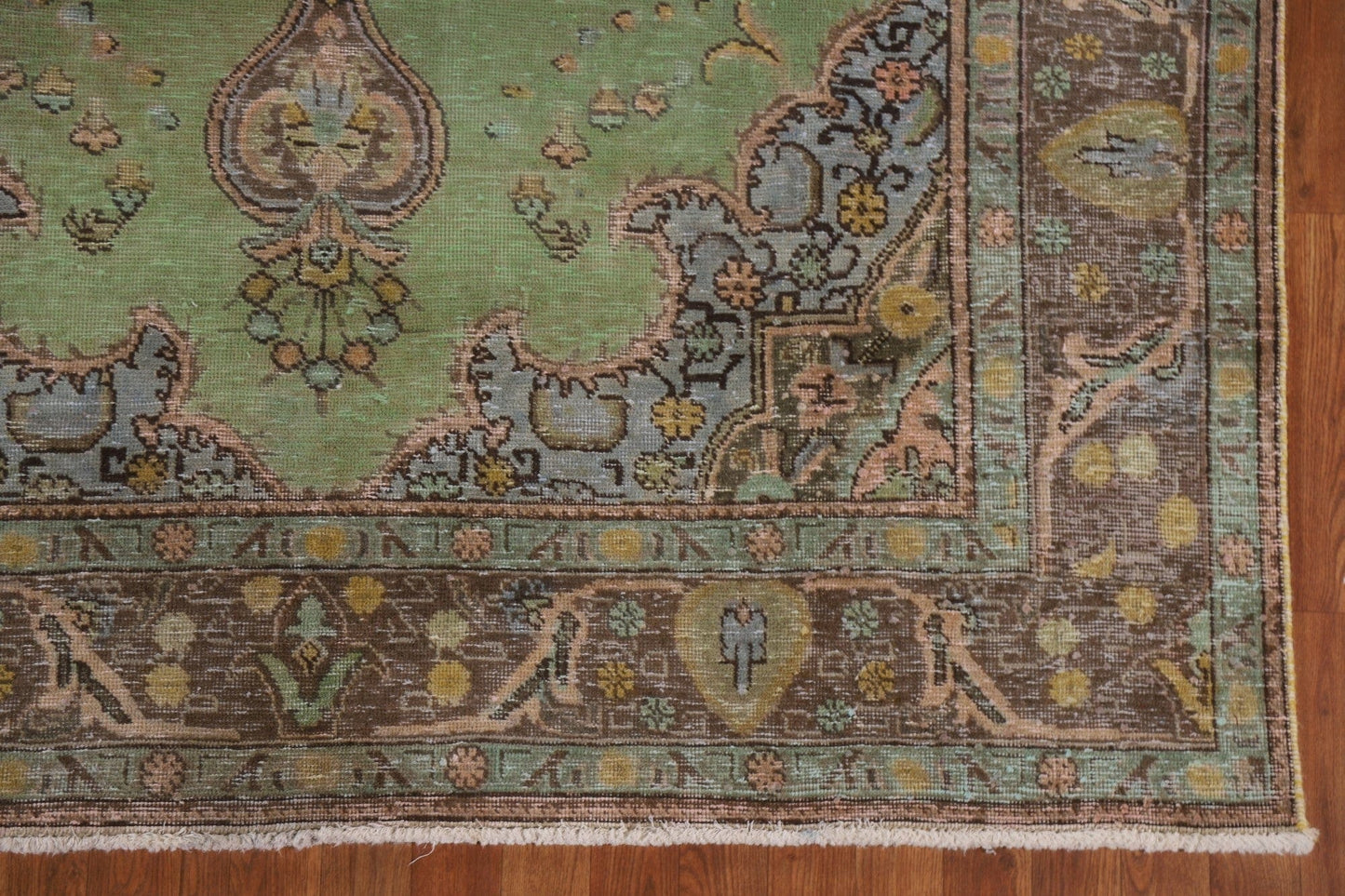 Distressed Tabriz Persian Area Rug 6x9