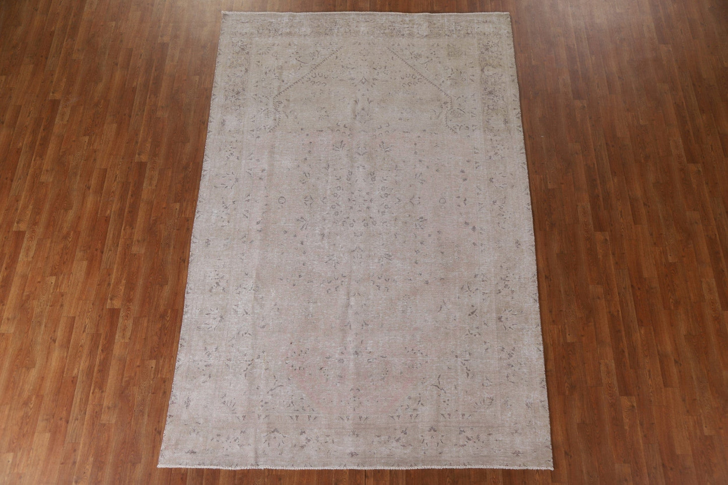 Distressed Muted Tabriz Persian Area Rug 7x10