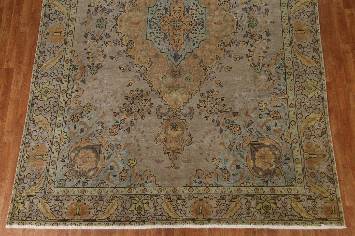 Brown Wool Tabriz Persian Area Rug 8x11