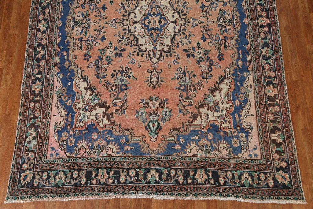 Vintage Wool Hamedan Persian Area Rug 8x11