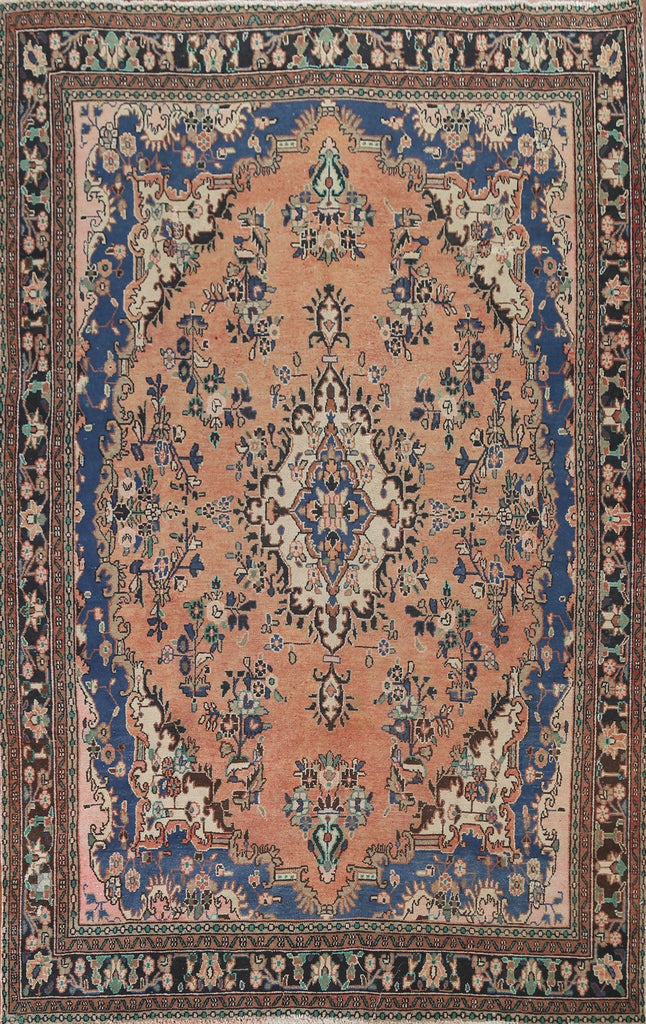 Vintage Wool Hamedan Persian Area Rug 8x11