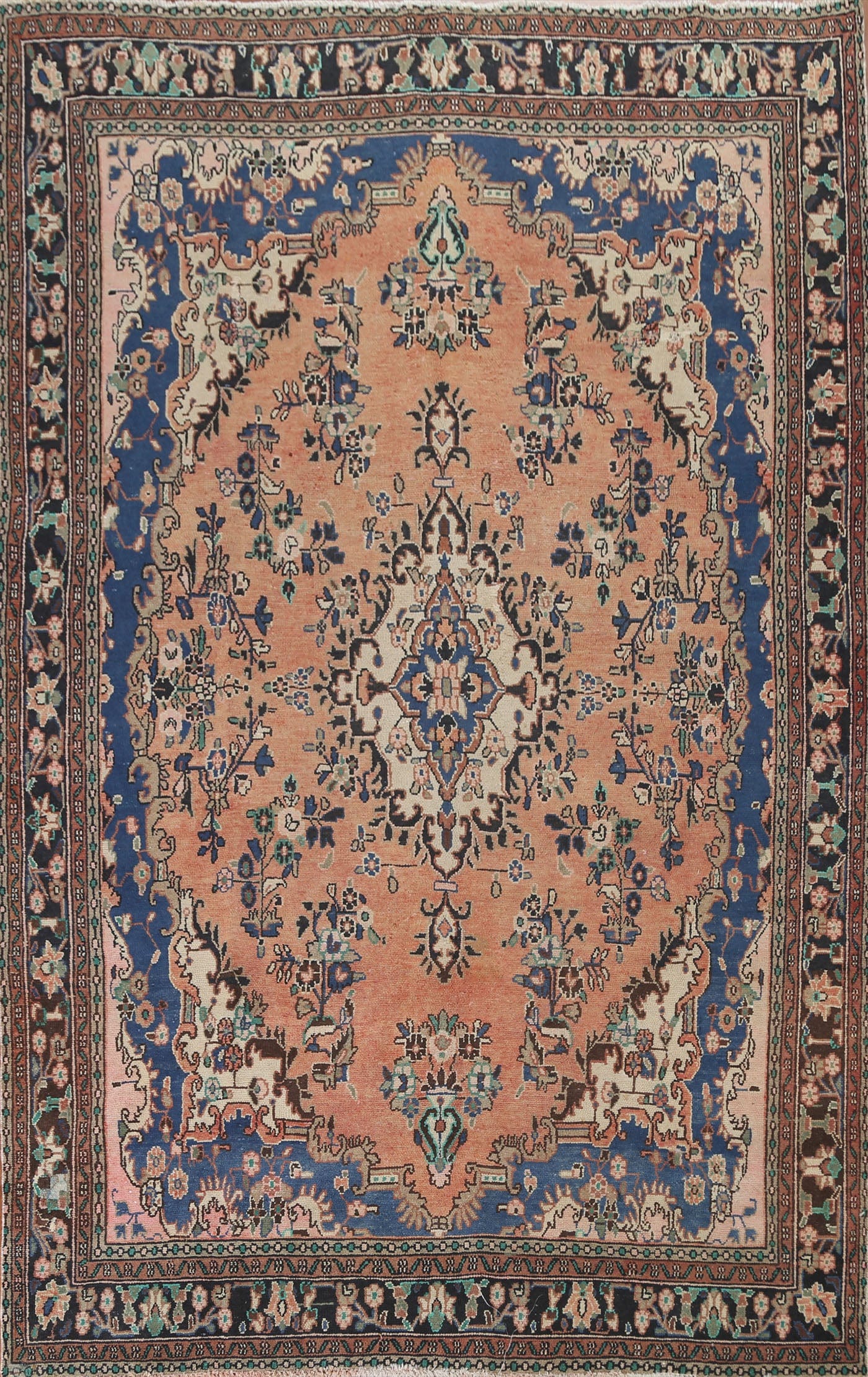 Vintage Wool Hamedan Persian Area Rug 8x11