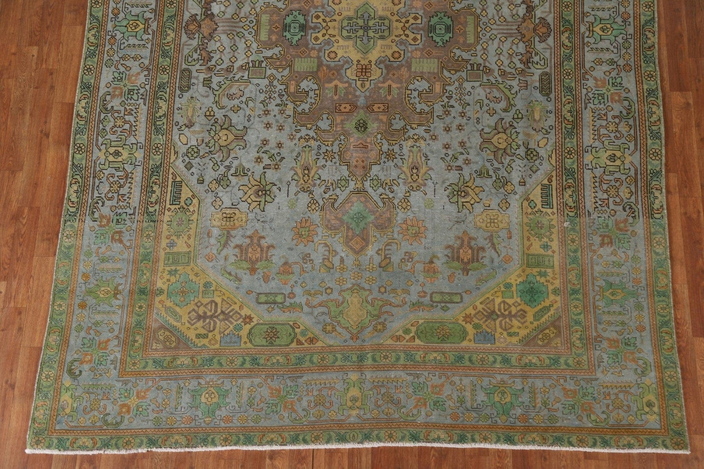 Distressed Over-Dyed Tabriz Persian Area Rug 8x11