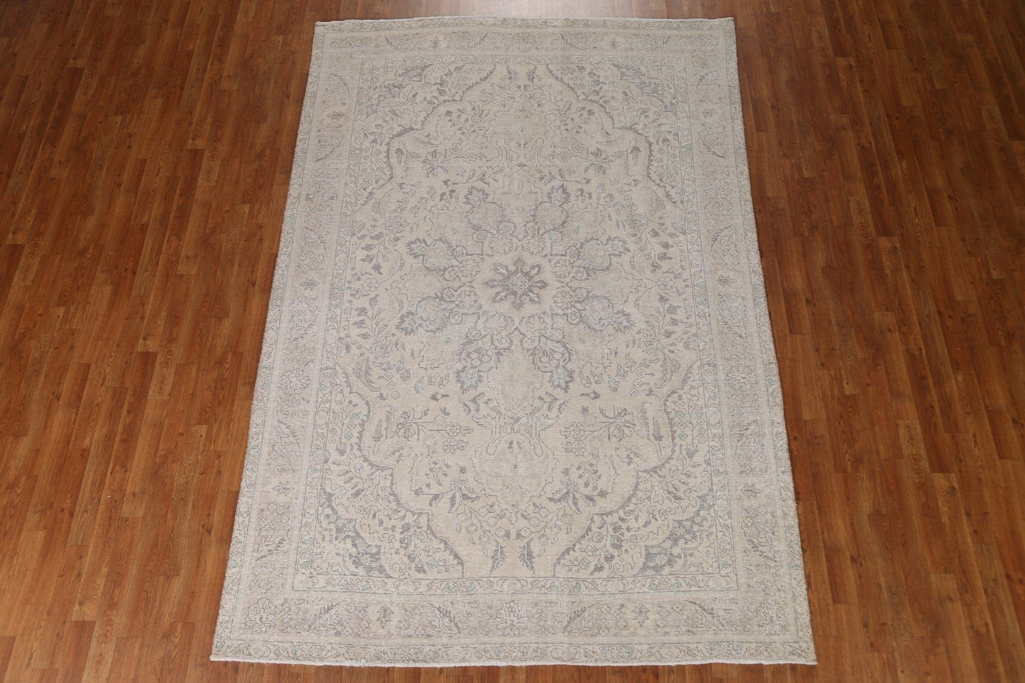 Muted Vintage Tabriz Persian Area Rug 6x10