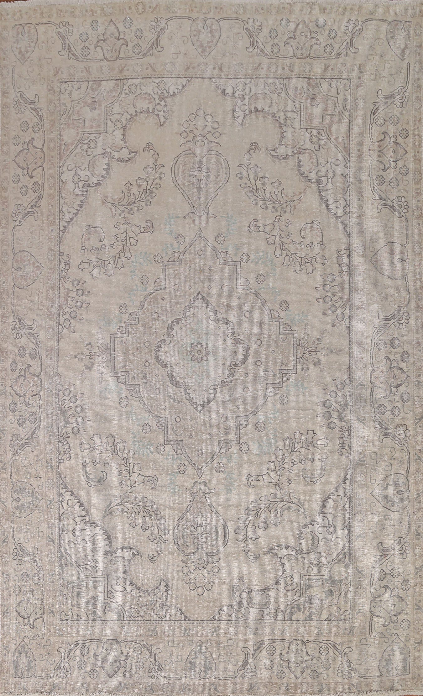 Distressed Tabriz Persian Area Rug 6x9