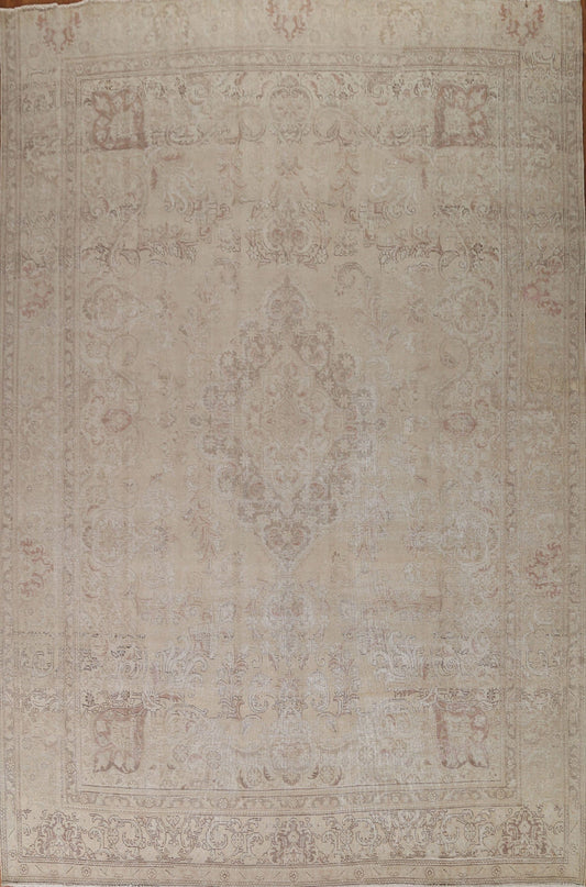 Distressed Tabriz Persian Area Rug 10x13