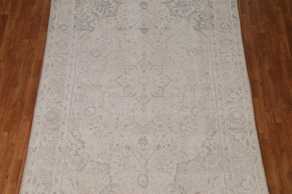 Distressed Tabriz Persian Area Rug 7x10